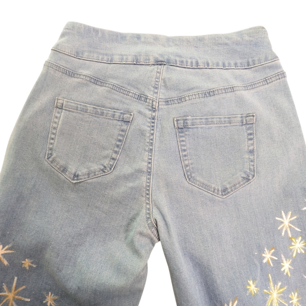 Fairycore Jeans OOAK Whimisical Shimmery Sparkle - Picture 10 of 12